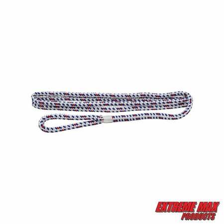 EXTREME MAX Extreme Max 3006.2609 BoatTector Premium Double Braid Nylon Fender Line Value-3/8" x 6' Old Glory 3006.2609